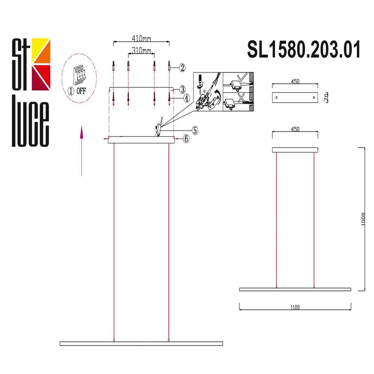 Подвесной светильник ST Luce Ralio SL1580.203.01 в #REGION_NAME_DECLINE_PP#