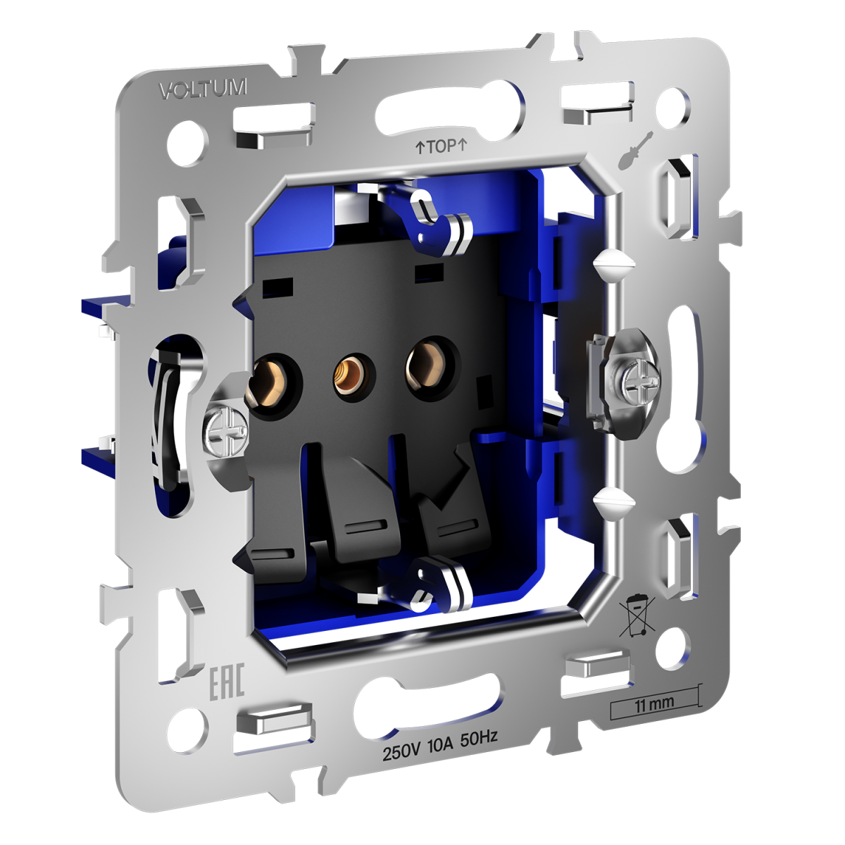 Механизм розетки с заземлением 16А Voltum S70 VLS0401M в Санкт-Петербурге