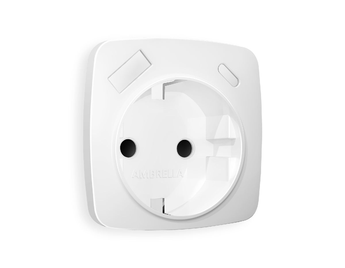Лицевая панель для розетки с/з со шторками 2USB A+C Ambrella Volt Omega OP1300 в Санкт-Петербурге