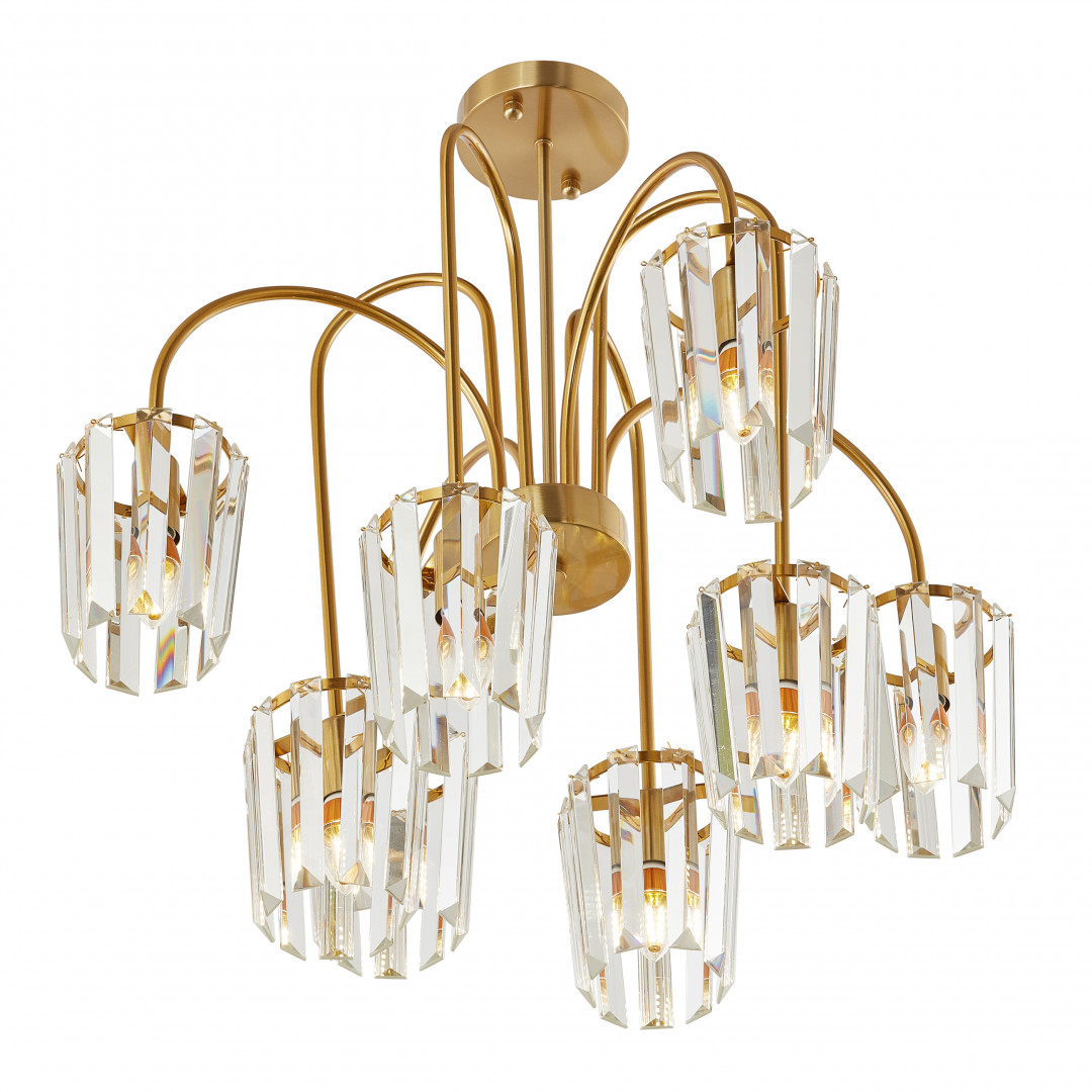 Люстра на штанге Arte Milano AM 2328B.D800.H700.E14.12 G в #REGION_NAME_DECLINE_PP#