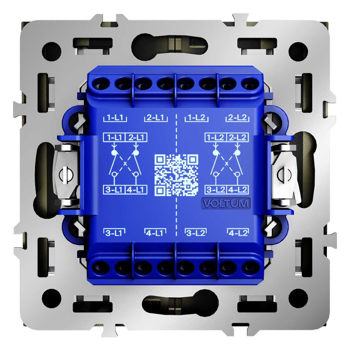 Перекрестный переключатель встраиваемый Voltum S70 двухклавишный 10А, (шелк) VLS020504 в Санкт-Петербурге