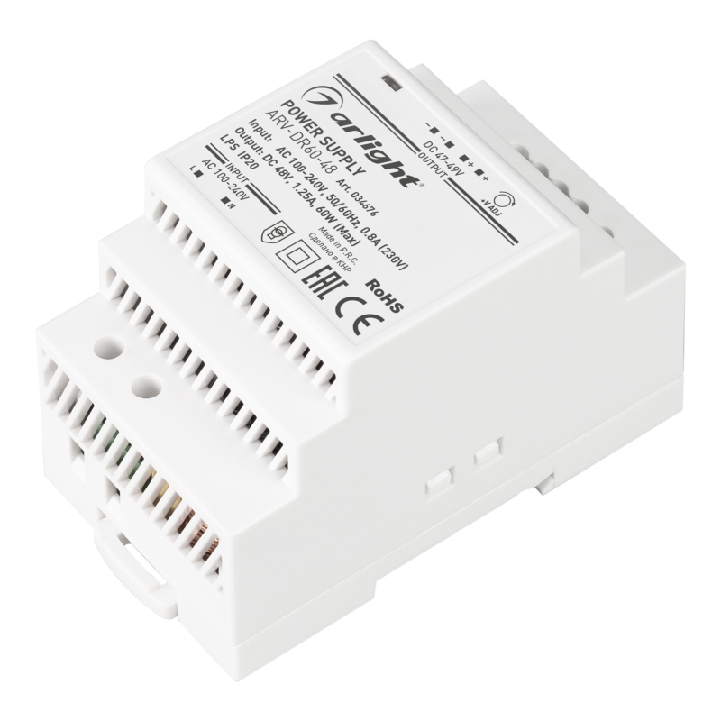 Блок питания Arlight ARV-DR60-48 (48V, 1.25A, 60W) 034676 в Санкт-Петербурге