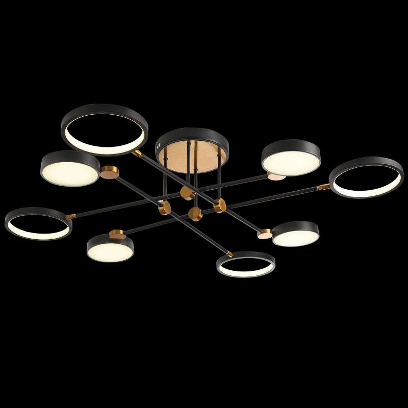 Потолочная люстра Natali Kovaltseva LED LAMPS 81102/6C BRASS BLACK в Санкт-Петербурге