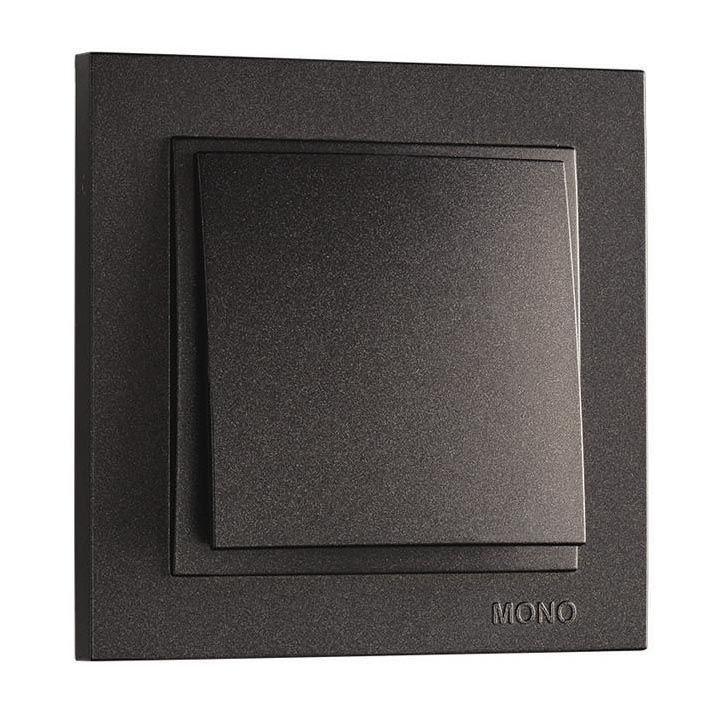 Выключатель одноклавишный Mono Electric Despina 10А 250В графит 102-202025-100 в Санкт-Петербурге