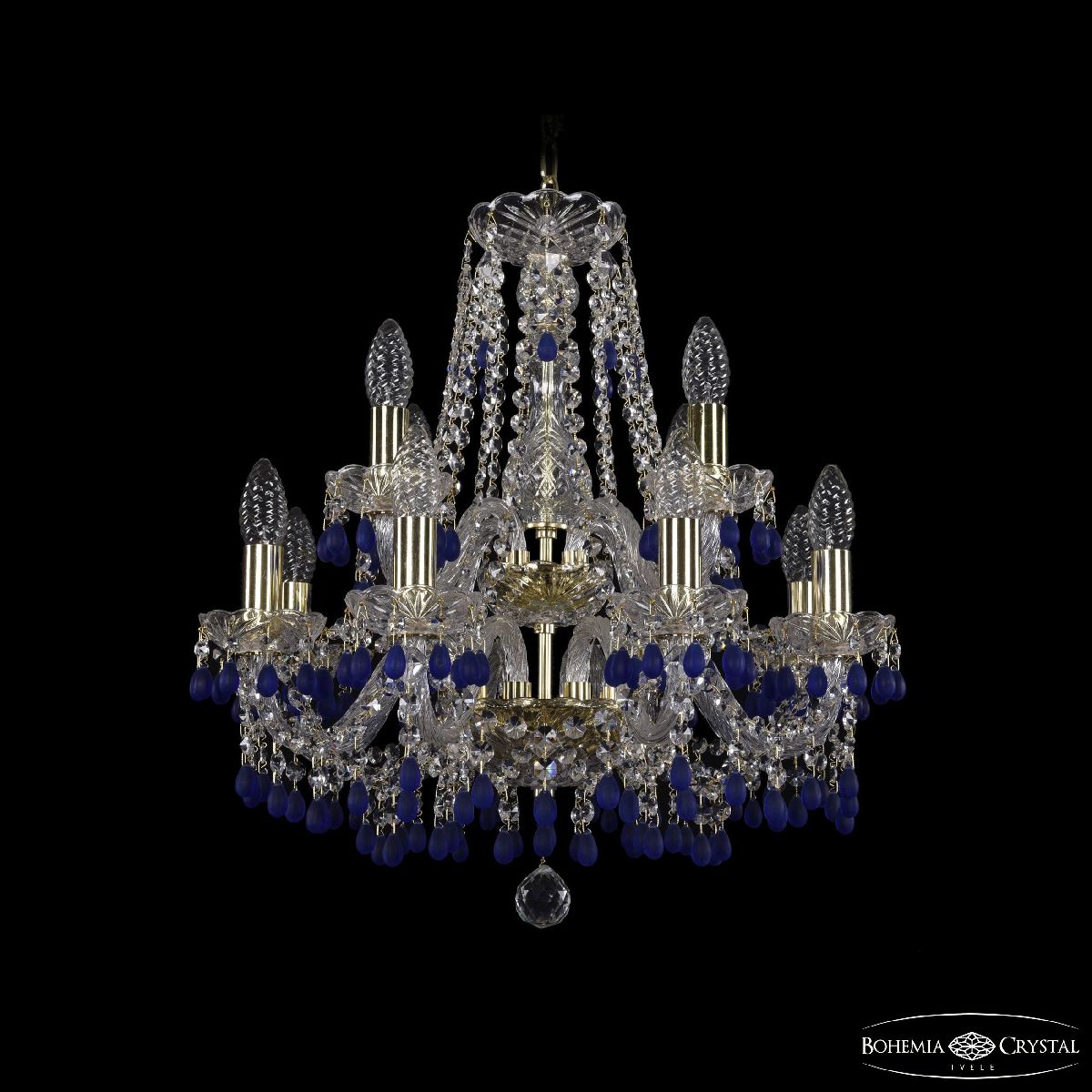 Подвесная люстра Bohemia Ivele Crystal 1410/8+4/160/2d G V3001 в Санкт-Петербурге