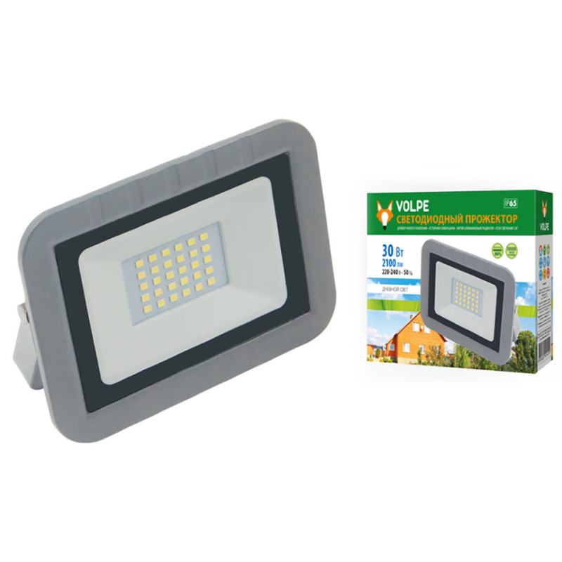 Прожектор светодиодный (UL-00003589) Volpe 10W 6500К ULF-Q591 30W/DW IP65 220-240В Silver в Санкт-Петербурге