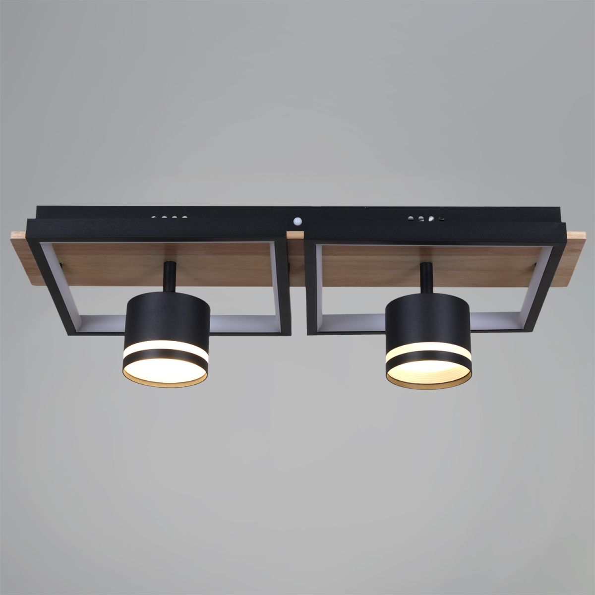 Потолочный светильник Reluce 19560-0.3-2+2 BK+WOOD в Санкт-Петербурге