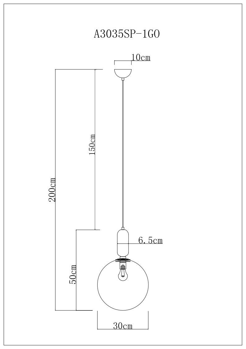 Подвесной светильник Arte Lamp Bolla-Sola A3035SP-1GO в Санкт-Петербурге