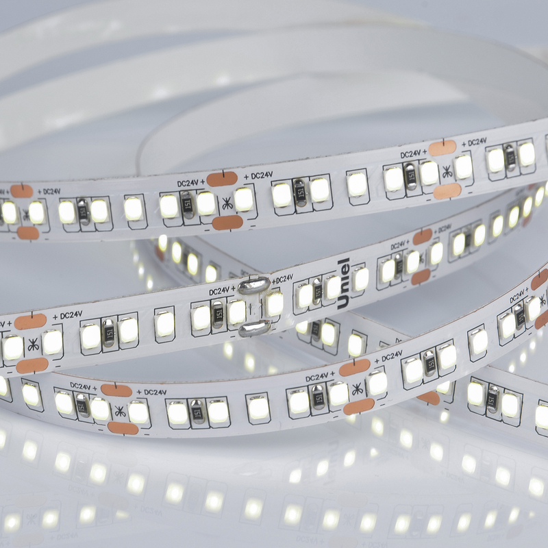 Светодиодная лента Uniel ULS-2835-168LED/m-10mm-IP20-DC24V-14W/m-5M-6500K катушка в герметичной упаковке в Санкт-Петербурге
