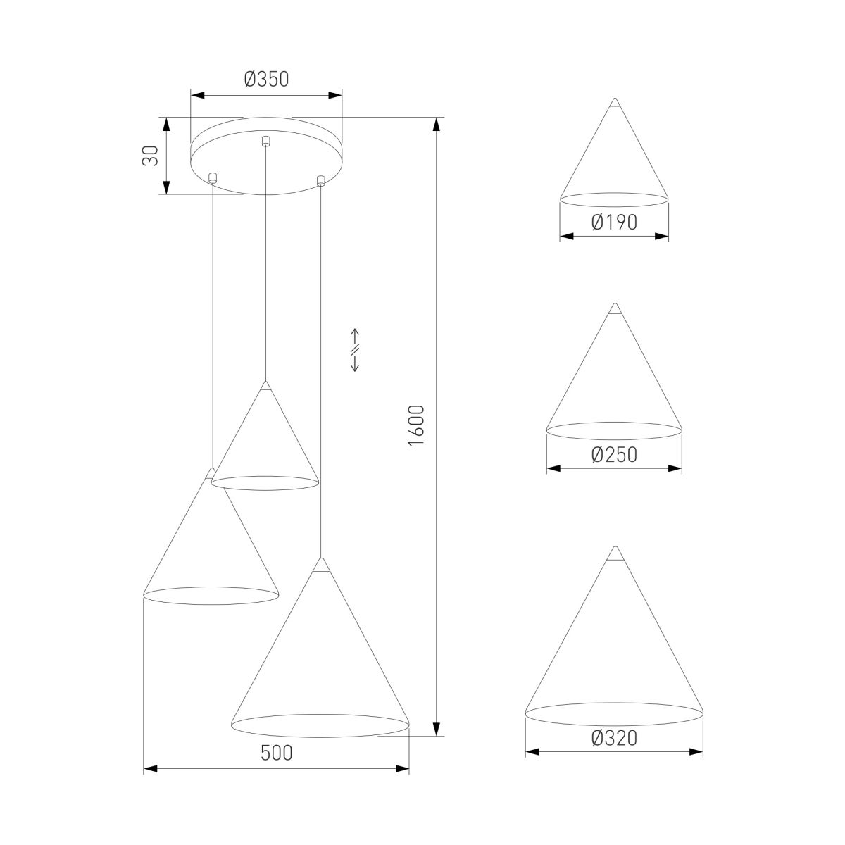 Подвесной светильник TK Lighting Cono 16633 Cono a068520 в Санкт-Петербурге