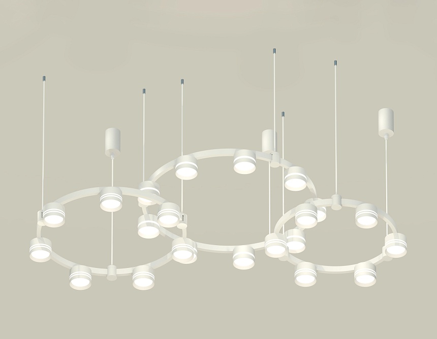 Комплект подвесного светильника Ambrella Light Techno Ring XR92082210 (A9208x3, C9241, C9236, C9231, N8477, N8461) в Санкт-Петербурге