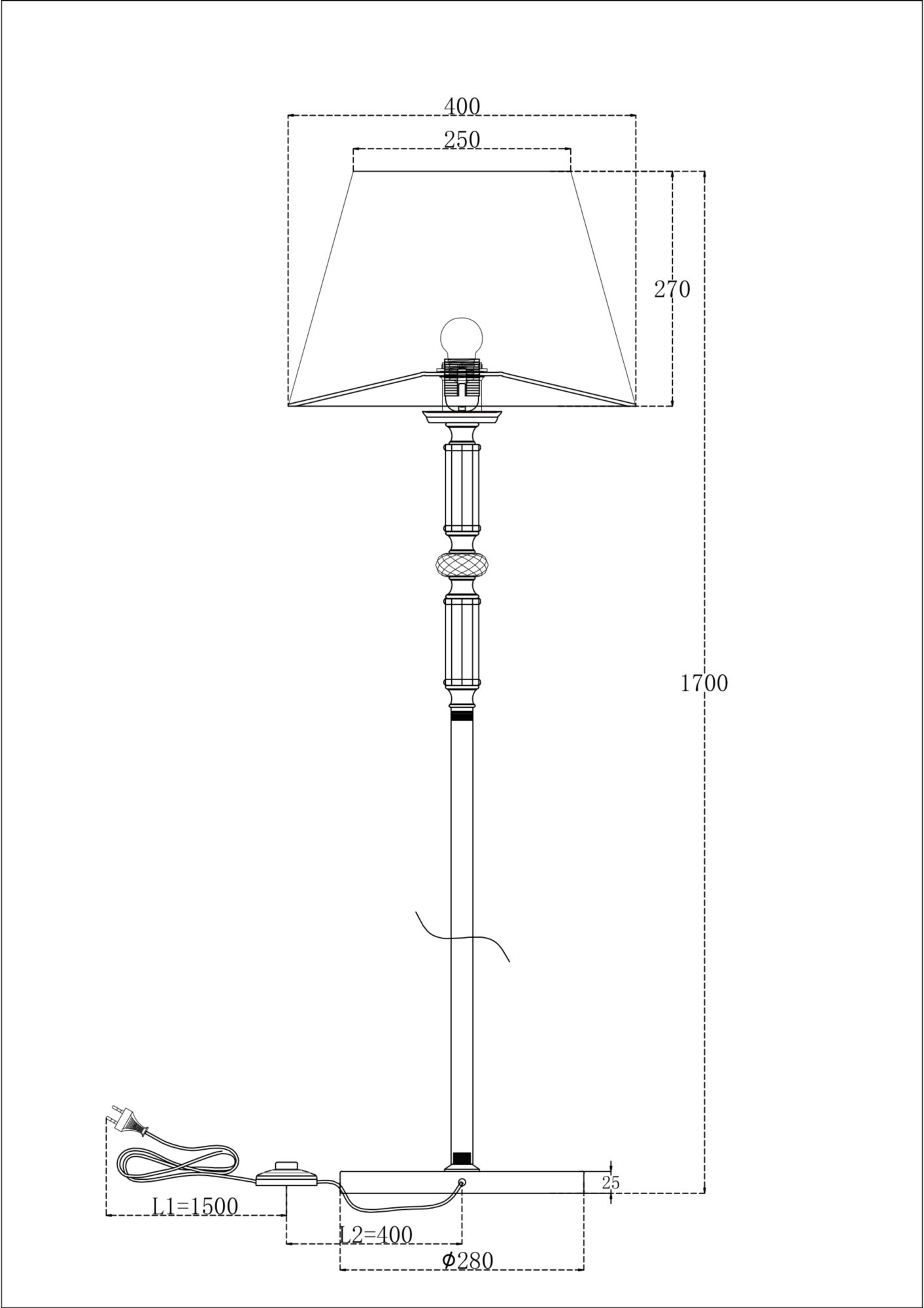 Торшер Maytoni Riverside MOD018FL-01CH в Санкт-Петербурге