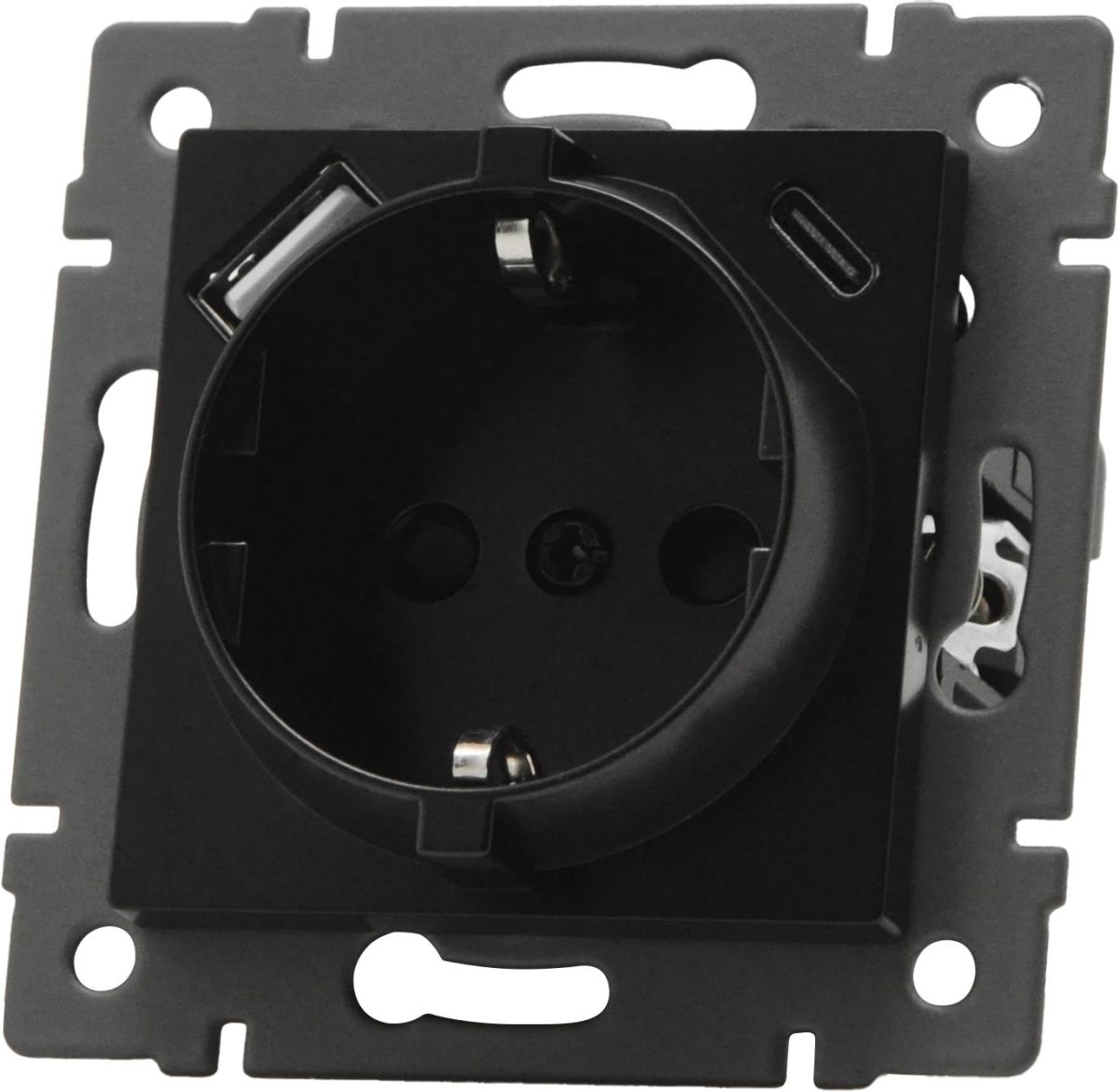 Механизм розетки с USB зарядкой Arlight SCT-MUAC-PL-BK-V (250V, 16A) 049830 в Санкт-Петербурге