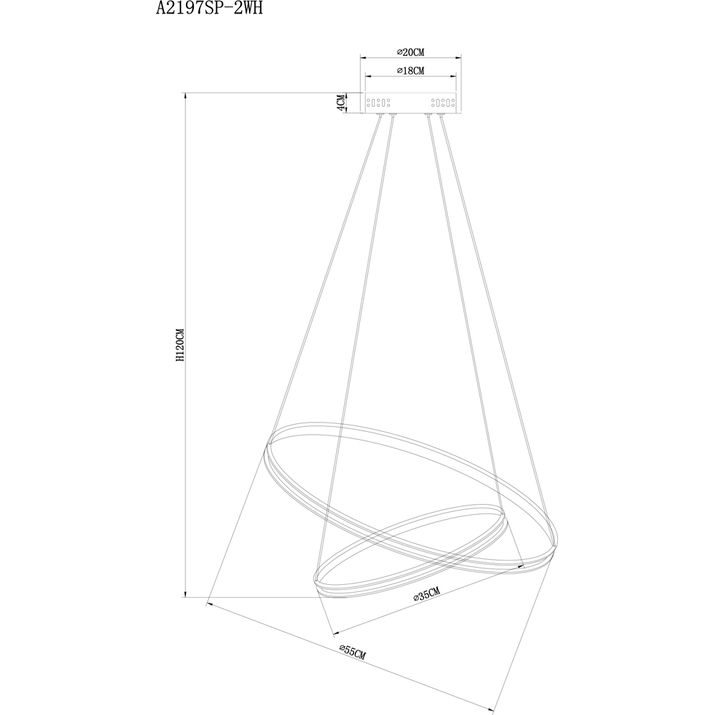 Подвесной светильник Arte Lamp Frodo A2197SP-2WH в Санкт-Петербурге