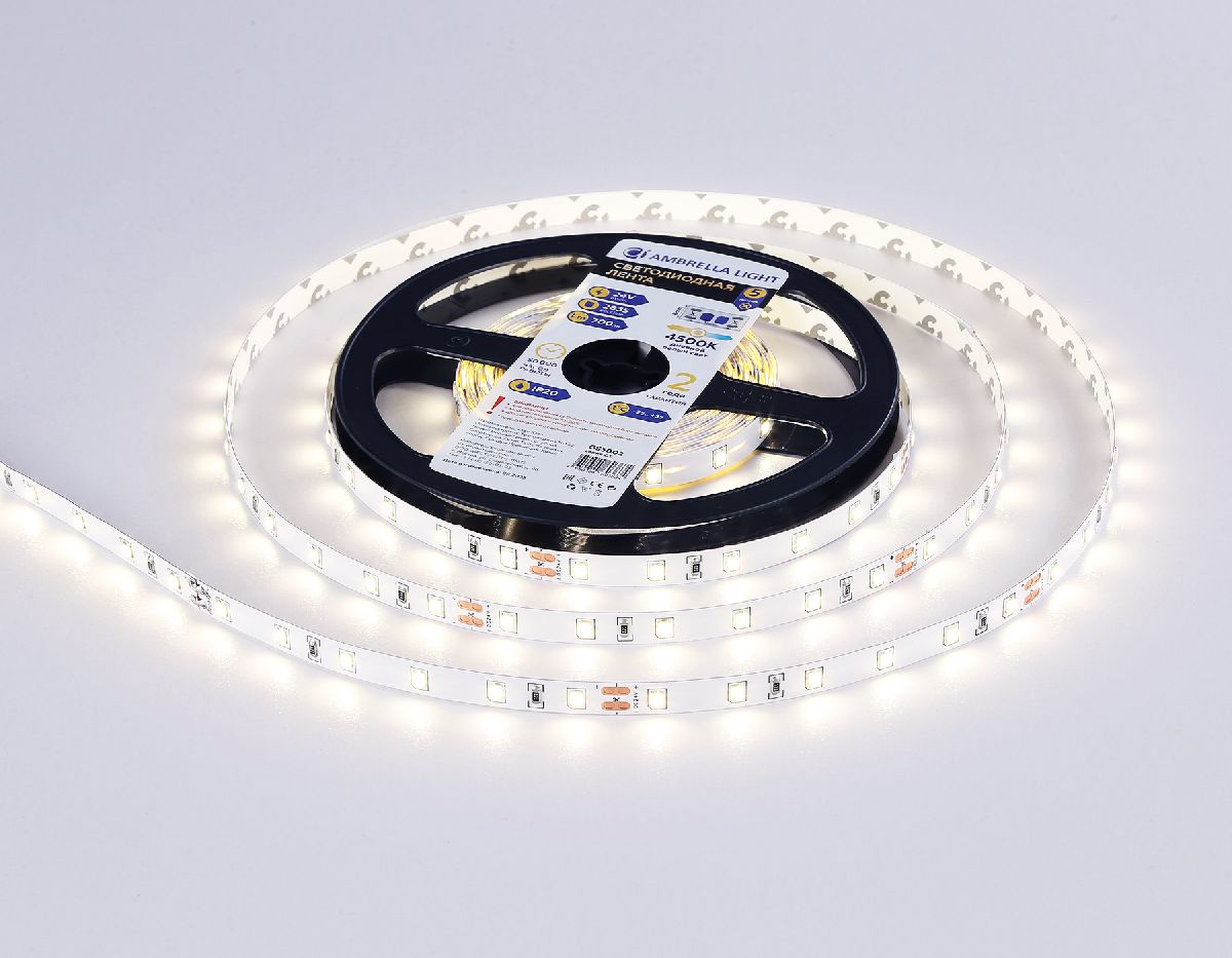 Светодиодная лента Ambrella Light LED Strip 24В 2835 6Вт/м 4500K 5м IP20 GS3002 в Санкт-Петербурге