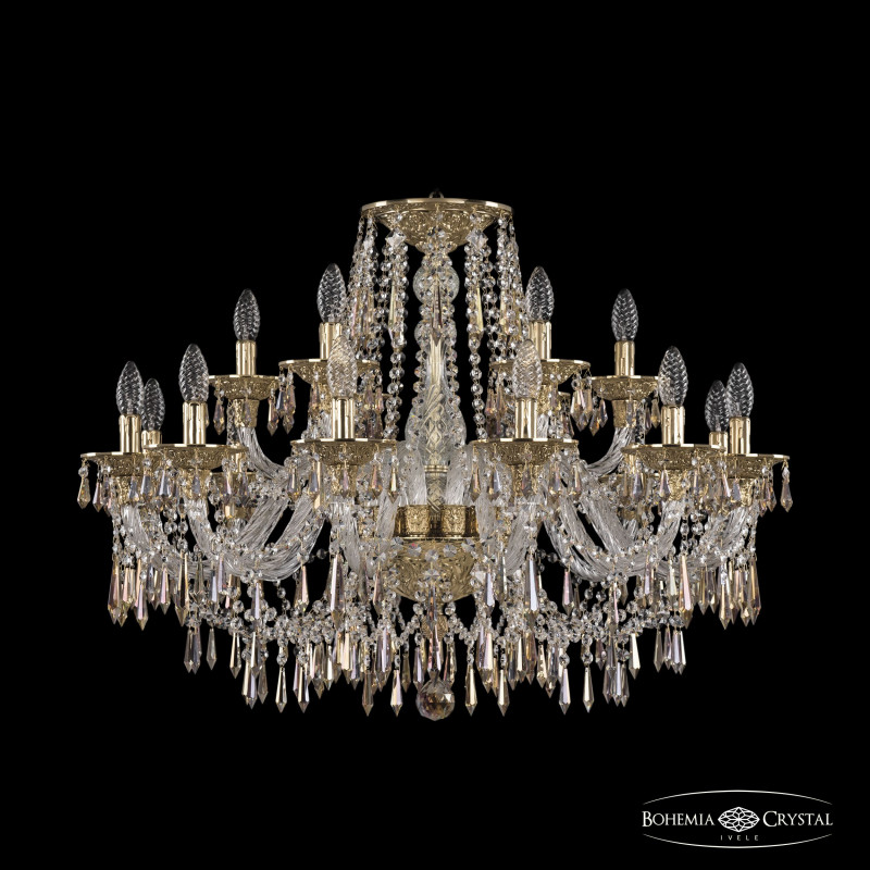 Подвесная люстра Bohemia Ivele Crystal 16103/12+6/300 G K801 в #REGION_NAME_DECLINE_PP#