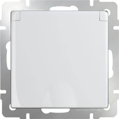 Розетка Werkel с заземлением с защитной крышкой и шторками WL01-SKGSC-01-IP44 4690389045639 в Санкт-Петербурге
