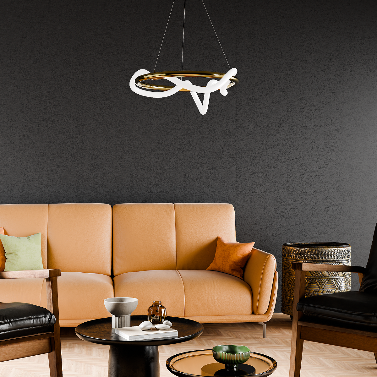 Подвесная люстра Lightera Nyasa LE217L-40G в #REGION_NAME_DECLINE_PP#