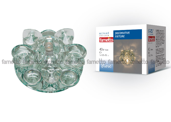 Встраиваемый светильник Fametto Fiore DLS-F123 G4 GLASSY/CLEAR в Санкт-Петербурге