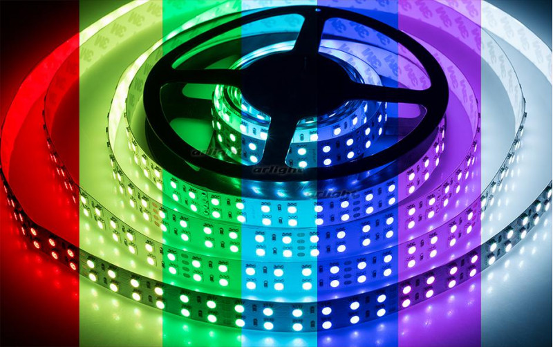 Светодиодная лента Arlight RT 2-5000 24V RGB 2x2 (5060, 720 LED, LUX) 012905 в Санкт-Петербурге