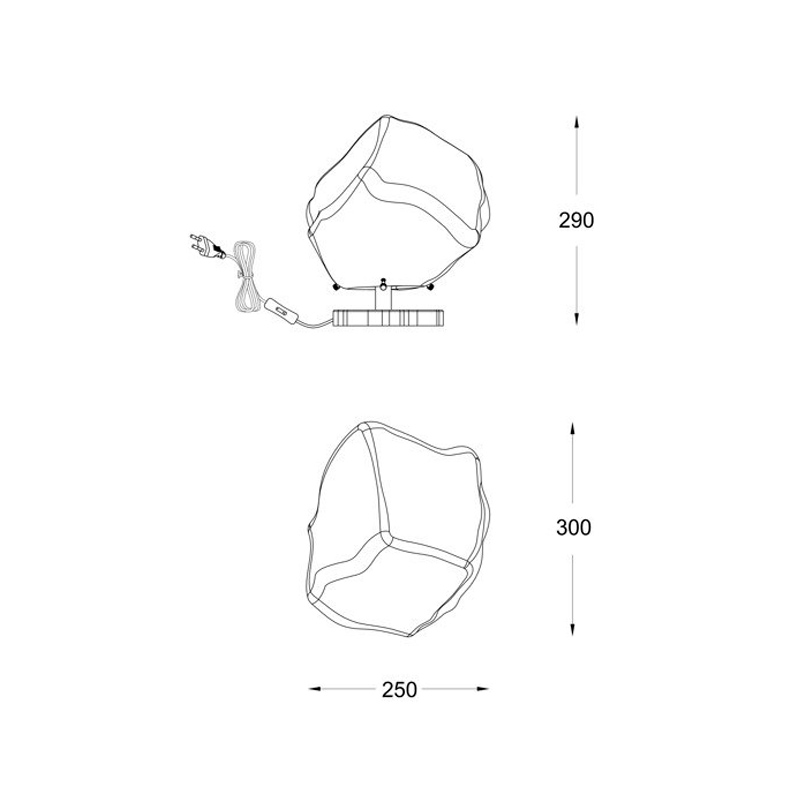 Настольная лампа Zumaline ROCK T0488-01A-U8AC в Санкт-Петербурге