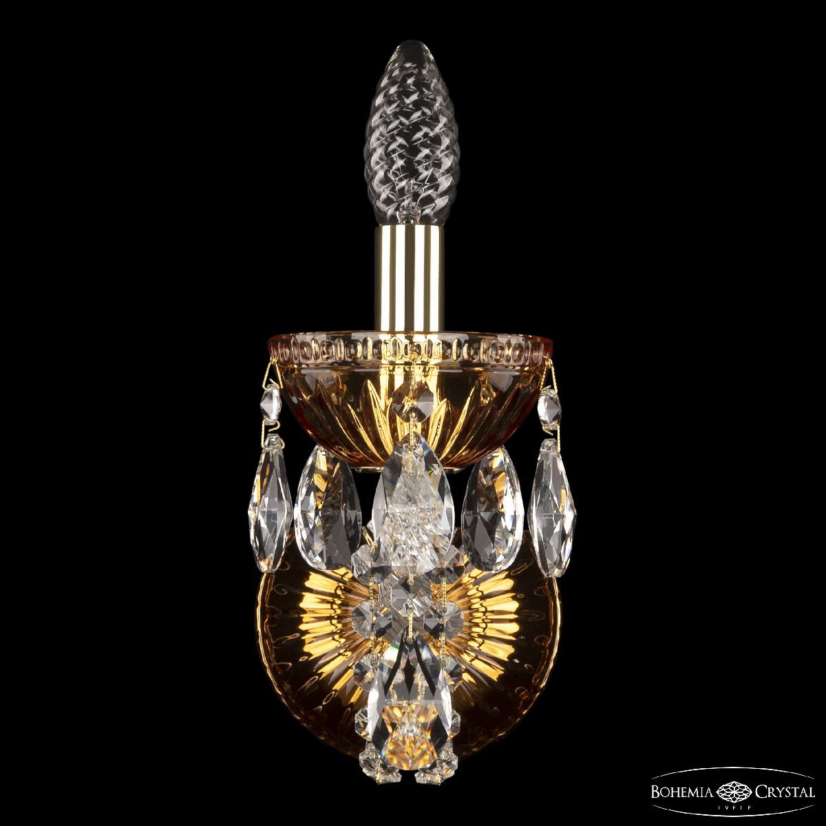 Бра Bohemia Ivele Crystal 5402B/1/141 G Amber/M-1G в Санкт-Петербурге