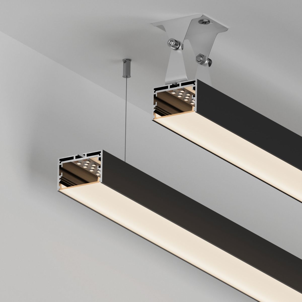 Профиль Arlight SL-LINE-4932-2000 BLACK (BY) (Алюминий) 062589 в Санкт-Петербурге