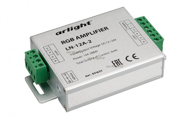 RGB-усилитель Arlight LN-12A-2 (12-24V, 144-288W) 021657 в Санкт-Петербурге