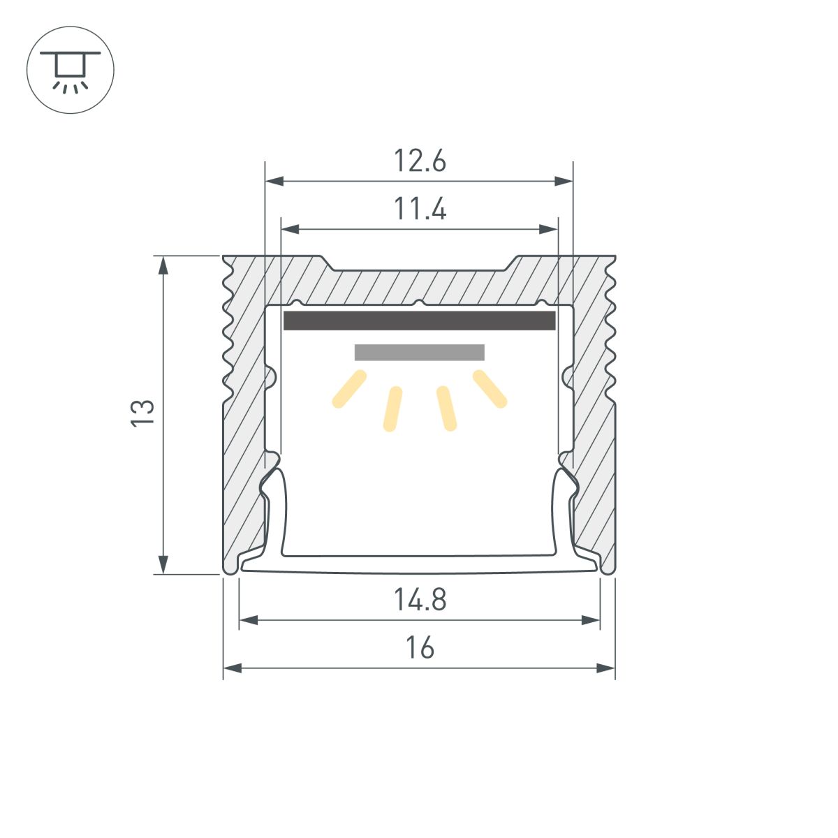 Профиль Arlight SL-SLIM-H13M-2000 BLACK (BY) (Алюминий) 061375 в Санкт-Петербурге