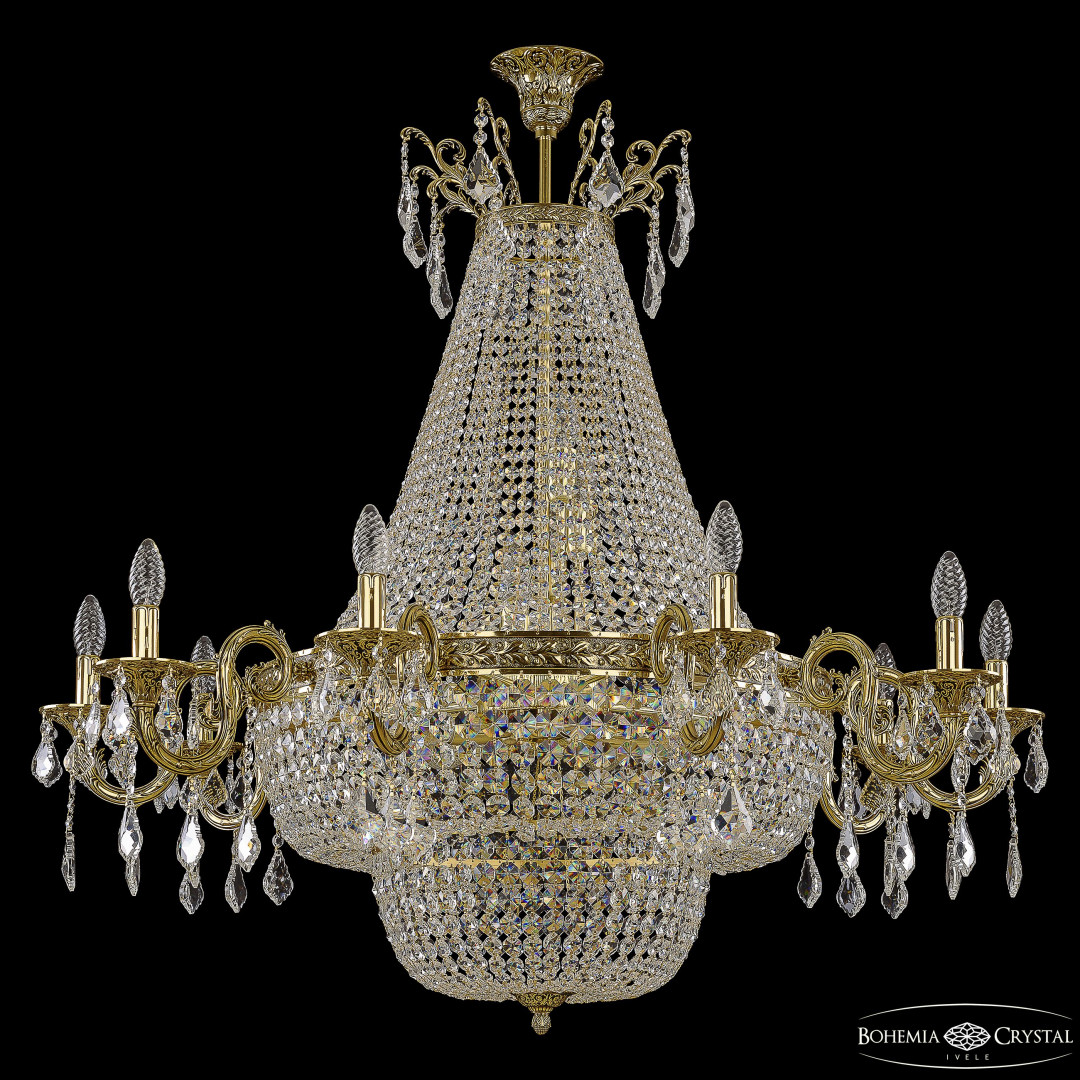 Потолочная люстра Bohemia Ivele Crystal 2110H203/8/100IV/Y1 GB Leafs в Санкт-Петербурге