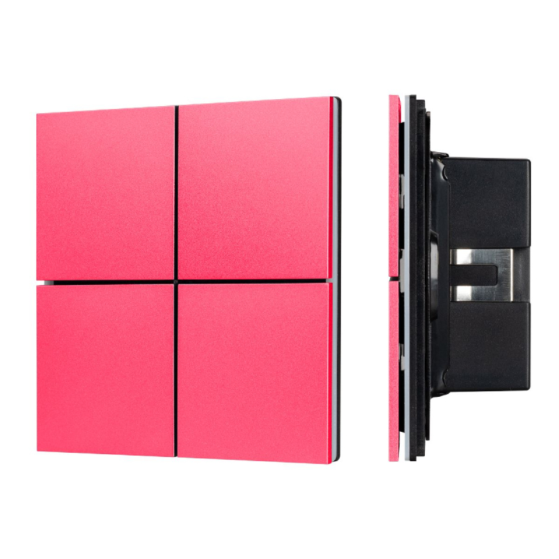 Кнопочная панель Arlight KNX-304-23-IN Rose Red BUS, Frameless 039664 в Санкт-Петербурге