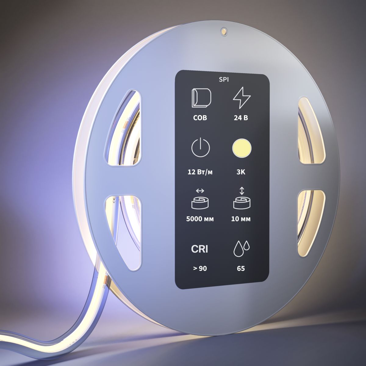Светодиодная лента Maytoni Led Strip 24В COB 12Вт/м 3000K 5м IP65 201256 в Санкт-Петербурге