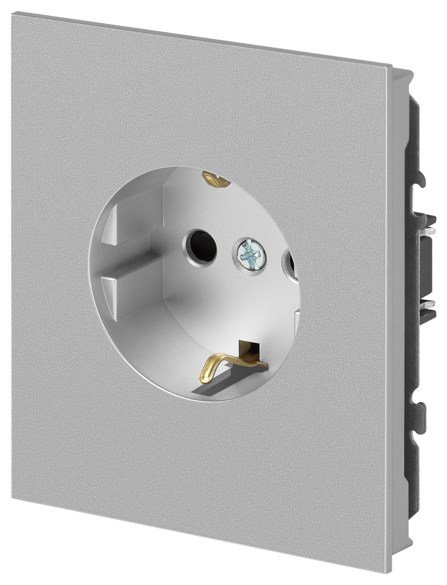 Розетка Эра Arktik 16-2101-03 с заземлением 2P+E Schuko 16А-250В алюминий Б0070416 в Санкт-Петербурге