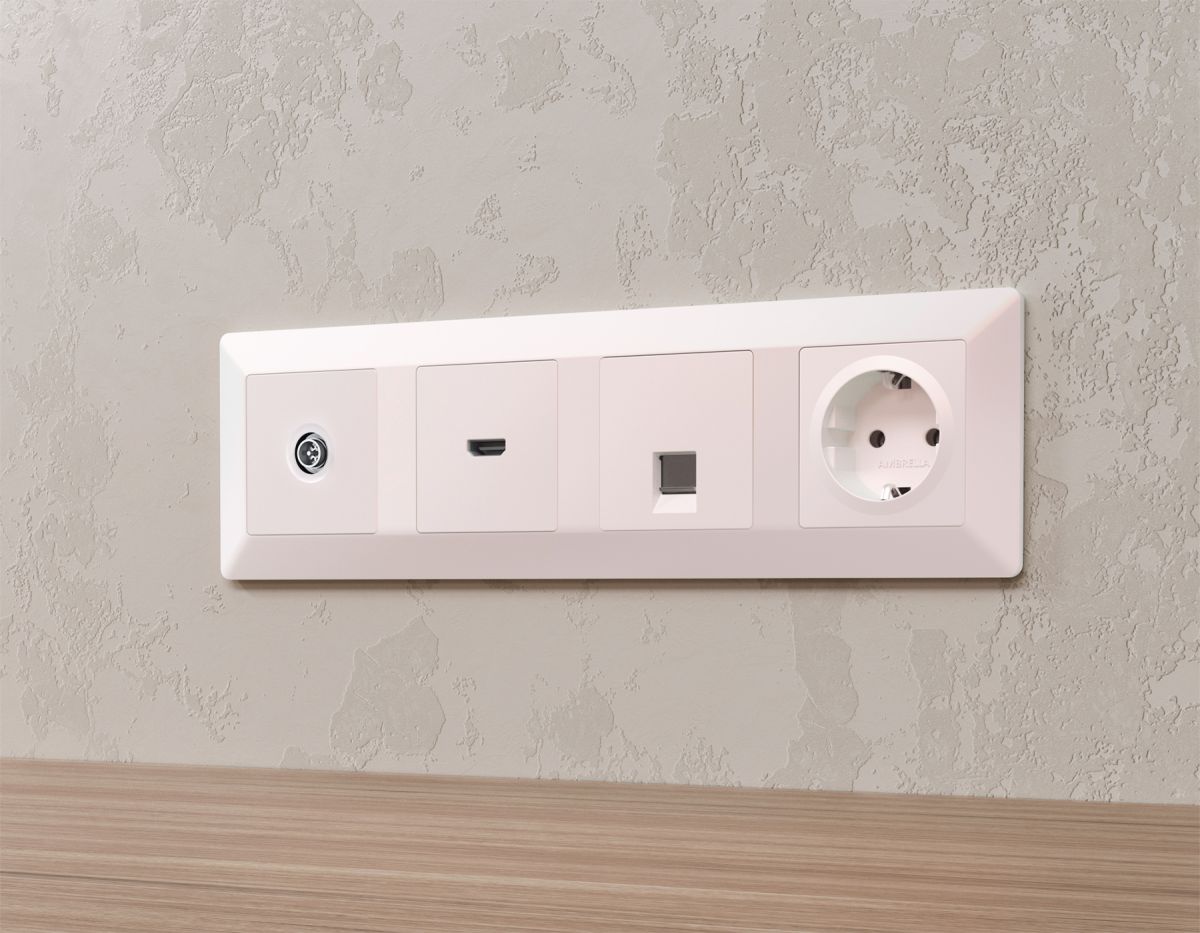 Комплект механизма TV розетки оконечной экранированной 5-1000MHz 3dB Alfa Жемчуг Quant Ambrella Volt MA213005 (AP2130, VM199) в #REGION_NAME_DECLINE_PP#