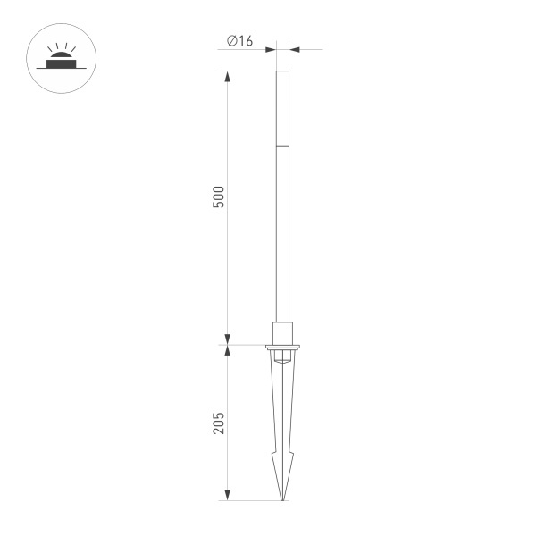 Ландшафтный светильник Arlight KT-Canna-L500-1W Warm3000 034161 в Санкт-Петербурге