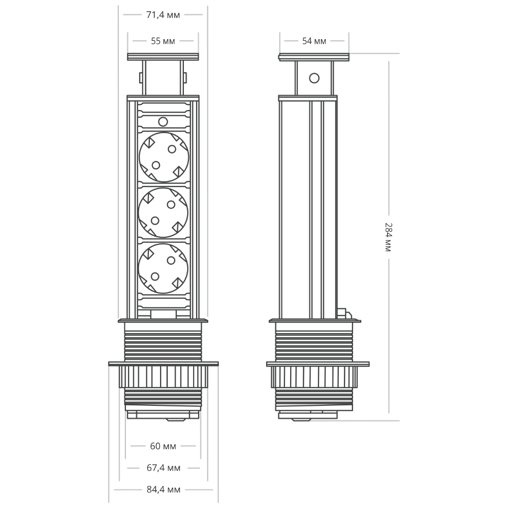 Блок розеток 105S Mebax 00-00001167 в Санкт-Петербурге