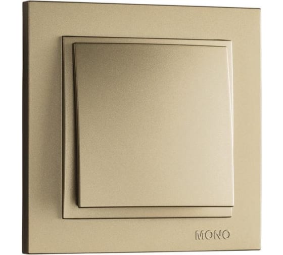 Выключатель одноклавишный Mono Electric Despina 10А 250В титан 102-222225-100 в Санкт-Петербурге
