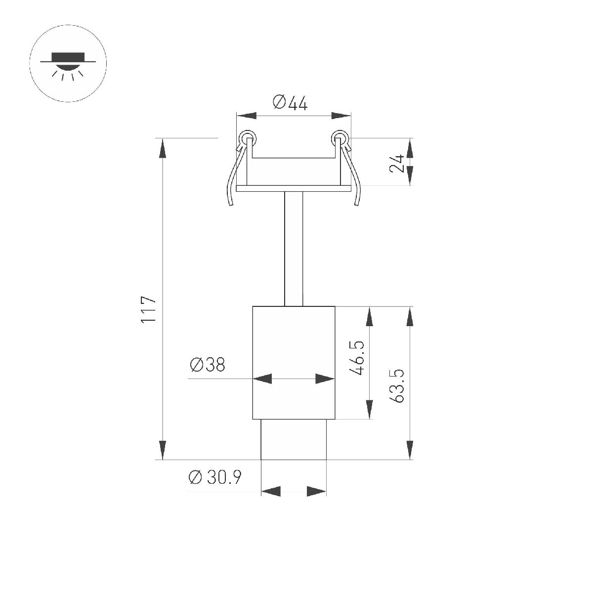 Встраиваемый спот Arlight ART-NEMO-BUILT-ZOOM-R38-5W Warm3000 049777 в Санкт-Петербурге