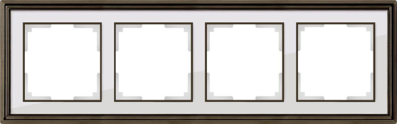 Рамка Werkel Palacio на 4 поста бронза/белый WL17-Frame-04 4690389103704 в #REGION_NAME_DECLINE_PP#