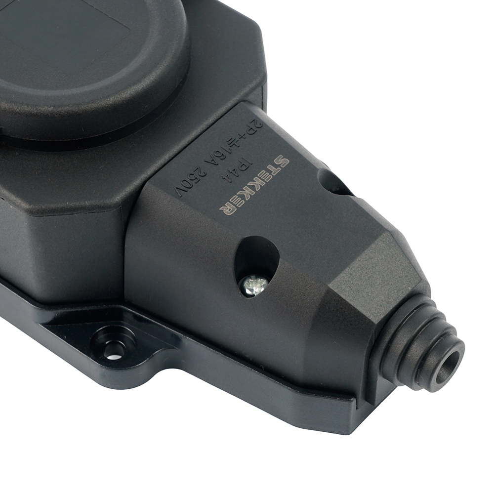 Розетка переносная 3-местная c/з Stekker RST16-3-44 250В 16А IP44 черный 50806 в Санкт-Петербурге