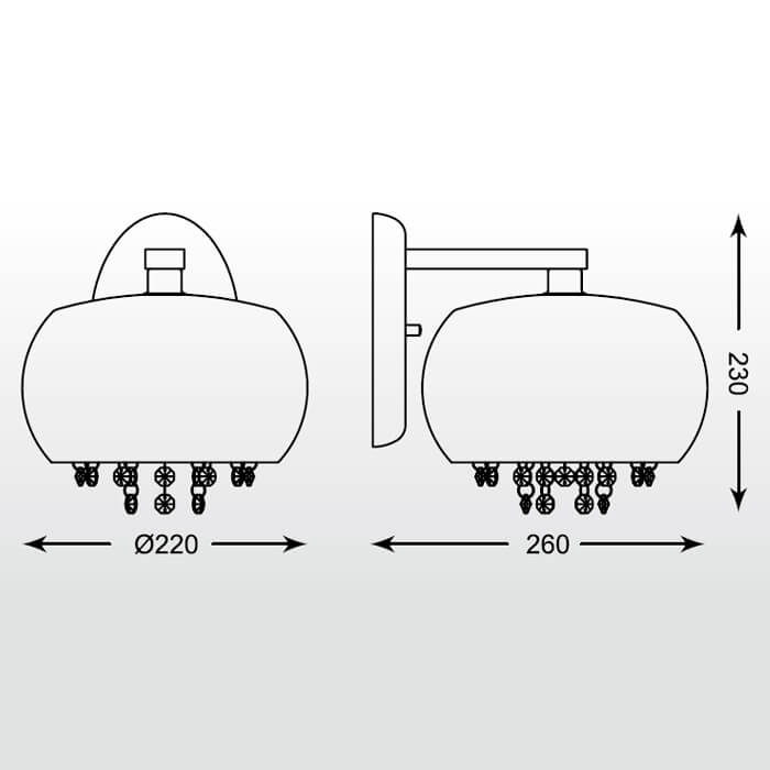 Бра Zumaline VISTA W0076-01E-F4GR в Санкт-Петербурге