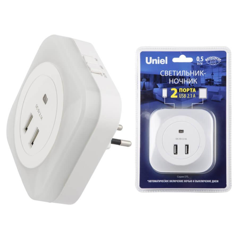 Настенный светодиодный светильник Uniel DTL-321 White/Sensor/2USB UL-00007348 в Санкт-Петербурге