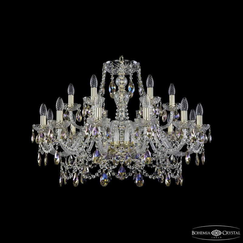 Подвесная люстра Bohemia Ivele Crystal 1411/12+6/300 G K801 в Санкт-Петербурге