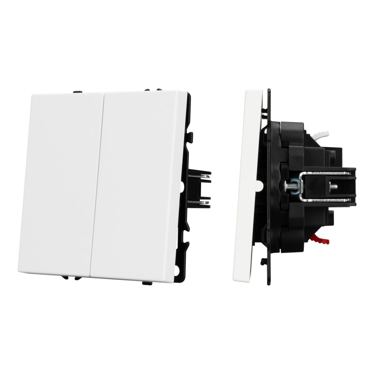 Механизм выключателя двухклавишный непроходной Arlight SWT-NOBE-MK02-SFPL-WH (230V, 10A) 054238 в #REGION_NAME_DECLINE_PP#