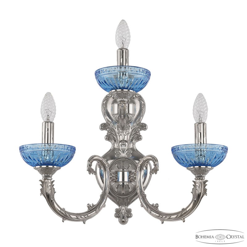 Бра Bohemia Ivele Crystal Florence 7109B16/2+1/210 Ni P Aquamarine/M-1G в Санкт-Петербурге