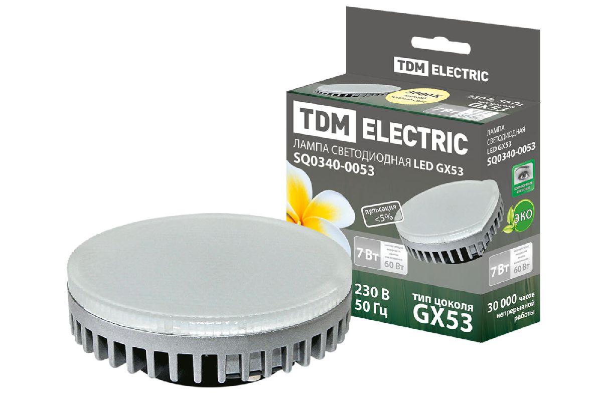 Лампа светодиодная TDM Electric GX53 7W 3000K матовая SQ0340-0053 в Санкт-Петербурге