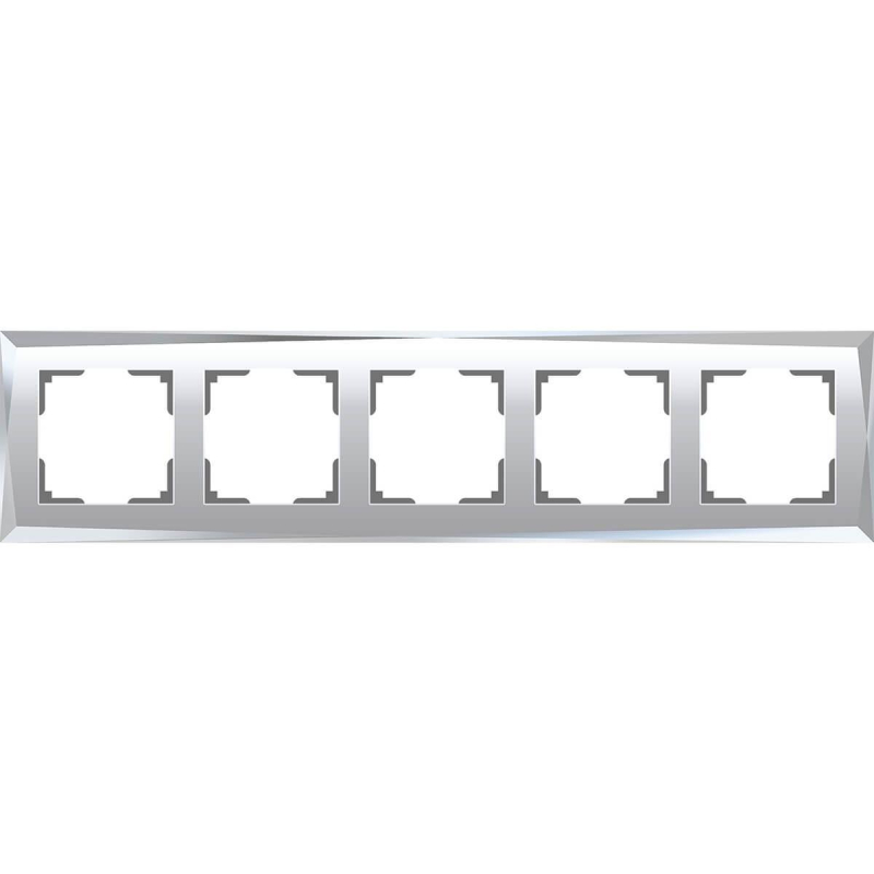 Рамка Werkel Diamant на 5 постов зеркальный WL08-Frame-05 4690389143854 в #REGION_NAME_DECLINE_PP#