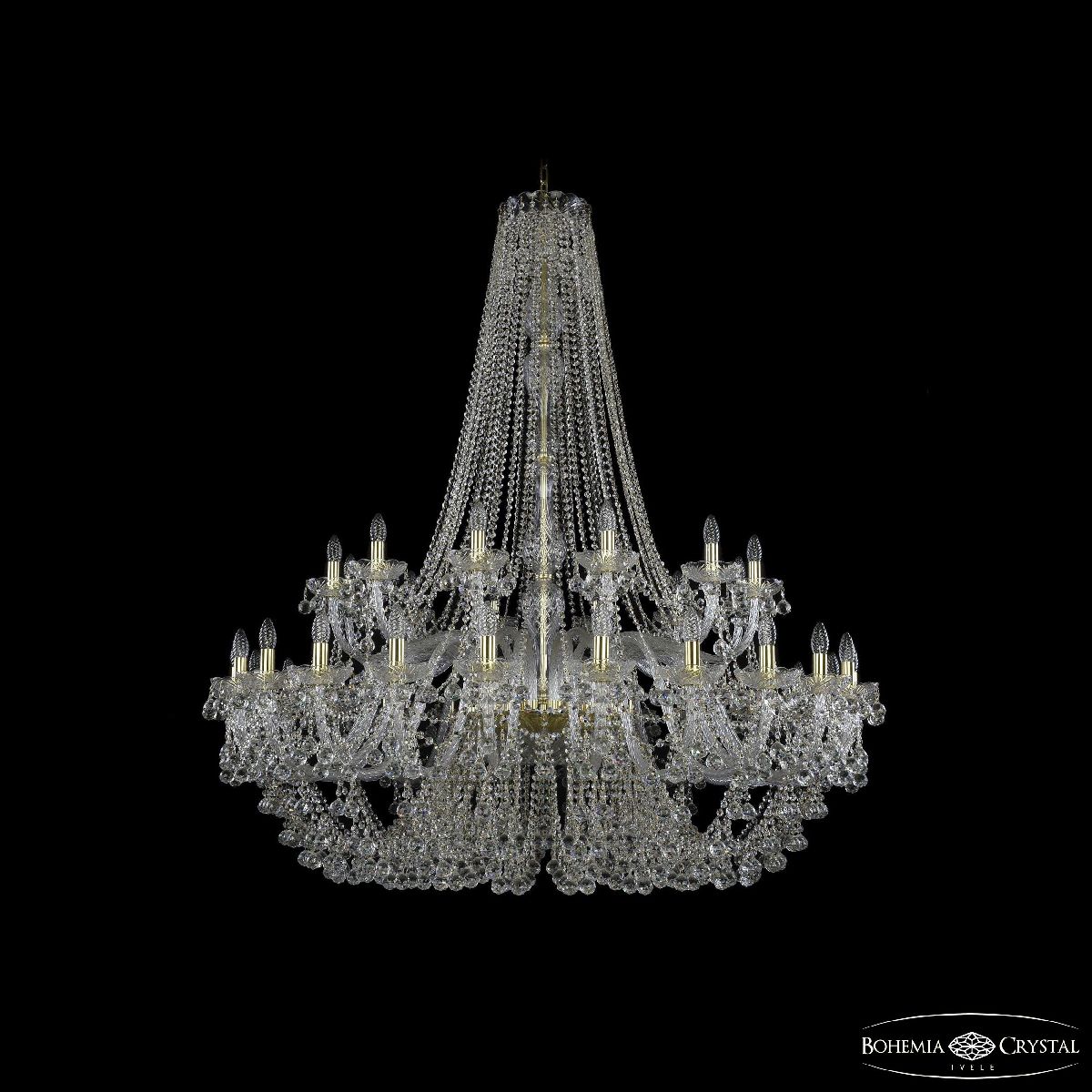 Подвесная люстра Bohemia Ivele Crystal 1409/24+12/530/h-160 G в Санкт-Петербурге