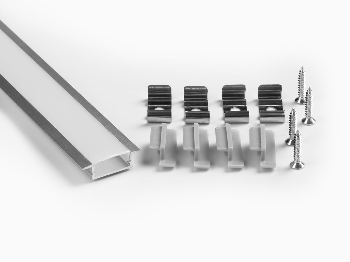 Профиль врезной LEDS POWER СПВ17-2507 алюм. черный с призм.рассеивателем 2м 008424 в Санкт-Петербурге