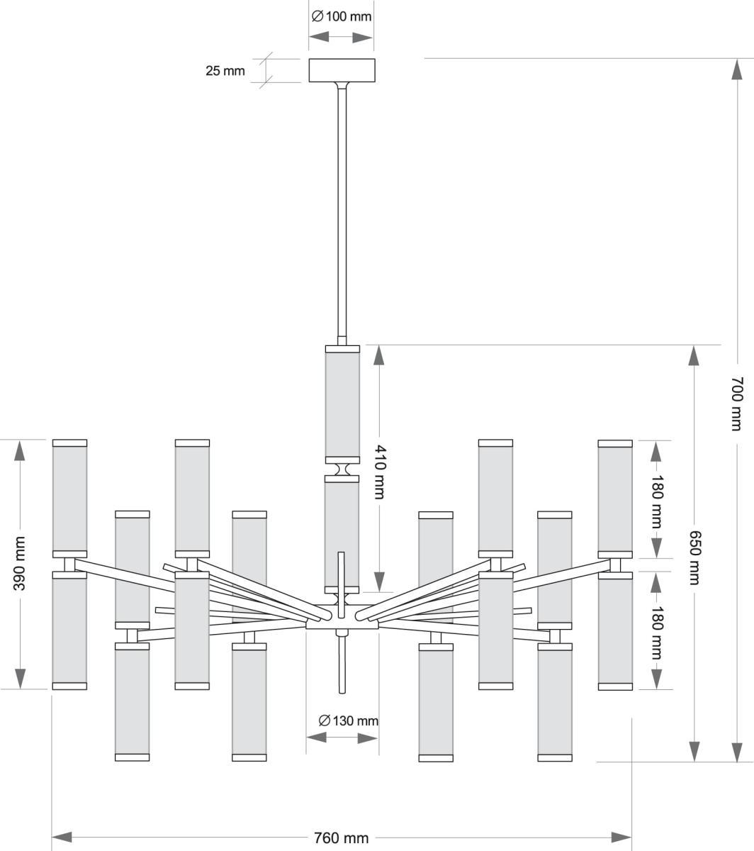 Люстра на штанге Kutek Saletto SAL-ZW-8(Z) в #REGION_NAME_DECLINE_PP#